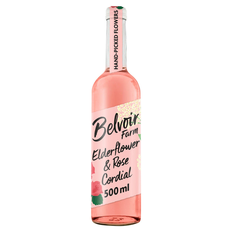 Belvoir Farm Elderflower & Rose Cordial 500ml - British product
