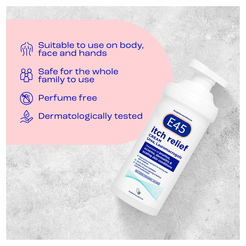 E45 itch relief body cream 500g, UK version