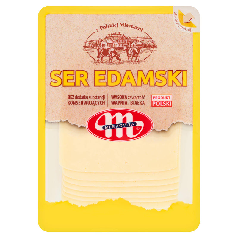 Mlekovita Edam cheese slices 150g, UK version