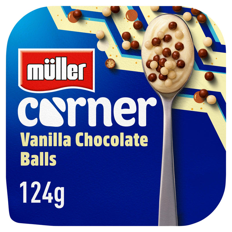 Müller Corner Vanilla Yogurt With Chocolate Balls 124g