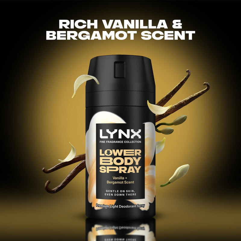 Lynx Vanilla Bergamot lower body spray 100ml - British product