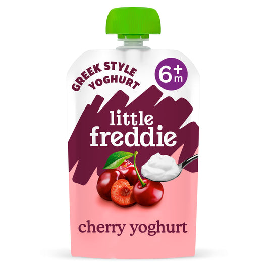 Little Freddie Organic Luscious Cherry Greek Style Yoghurt Stage 1 +6 Months Smooth 100g GOODS Sainsburys   