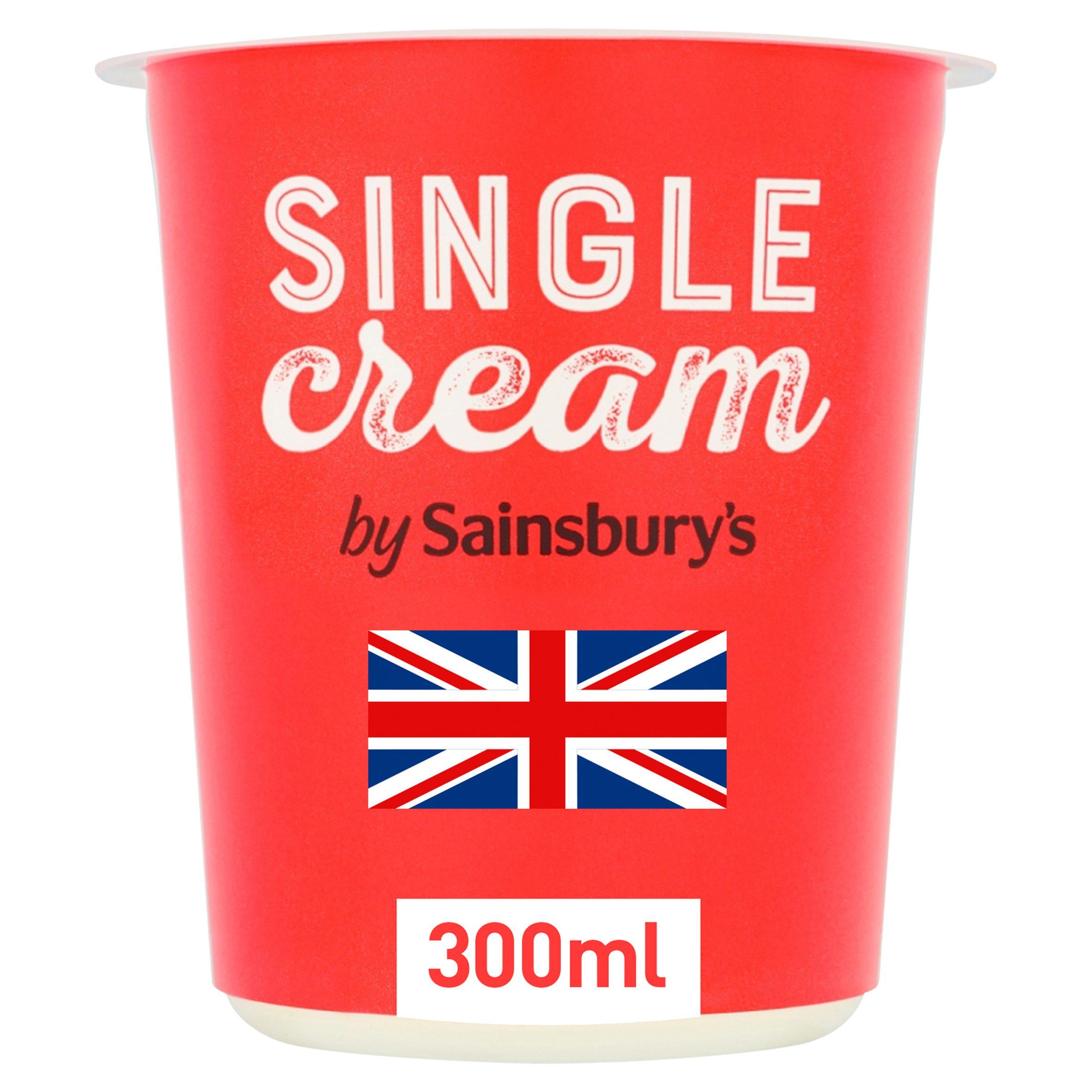 Sainsbury's British Single Cream 300ml