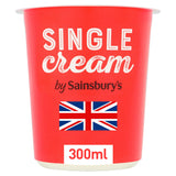 Sainsbury's British Single Cream 300ml