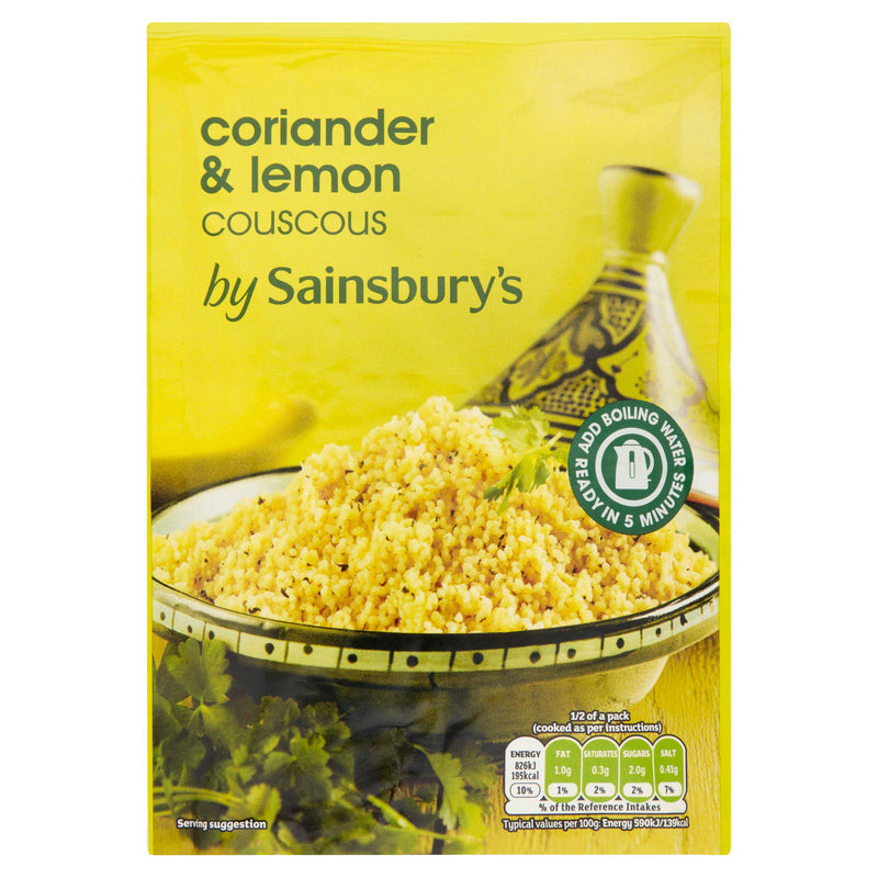 Sainsbury's couscous coriander and lemon 110g (British brand)