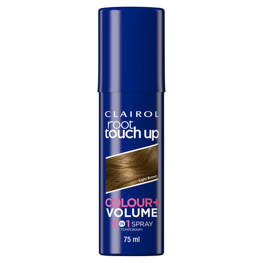 Clairol Root Touch Up Colour+Volume 2 In 1 Temporary Light Brown Spray 75ml GOODS Sainsburys   