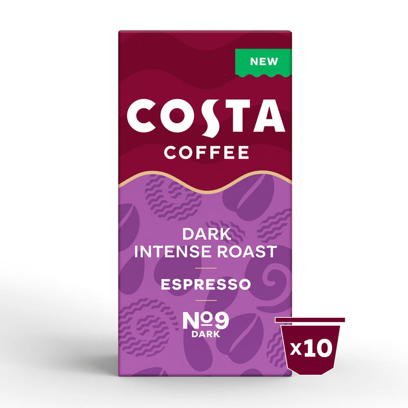 Costa Coffee Dark & Intense Brazilian Blend capsules 10 pack, UK version