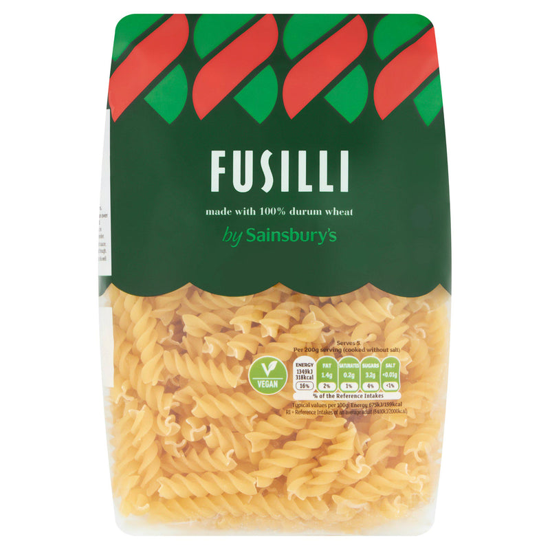 Sainsbury's fusilli pasta 500g - British product