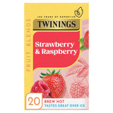 Twinings strawberry and raspberry fruit tea 20 tea bags (British brand)