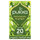 Pukka Organic Lemongrass & Ginger Herbal Tea Sachets x20 36g