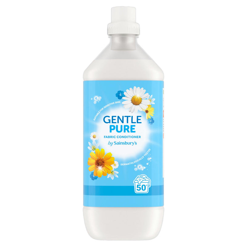 Sainsbury's Gentle Pure Fabric Conditioner 1.25L, imported from the UK