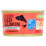 Sainsbury's Wild Pacific red salmon no added salt 212g, UK version
