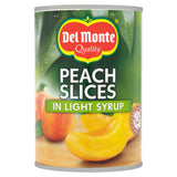 Del Monte peach slices in light syrup 420g - British product