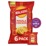 Walkers Masala Chicken flavour crisps multipack 6x25g - British product