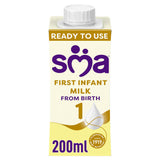 Sainsburys SMA First Infant Baby Milk from birth Ready-to-use Infant Baby Formula Milk 200ml- Buy online at McGrocer
