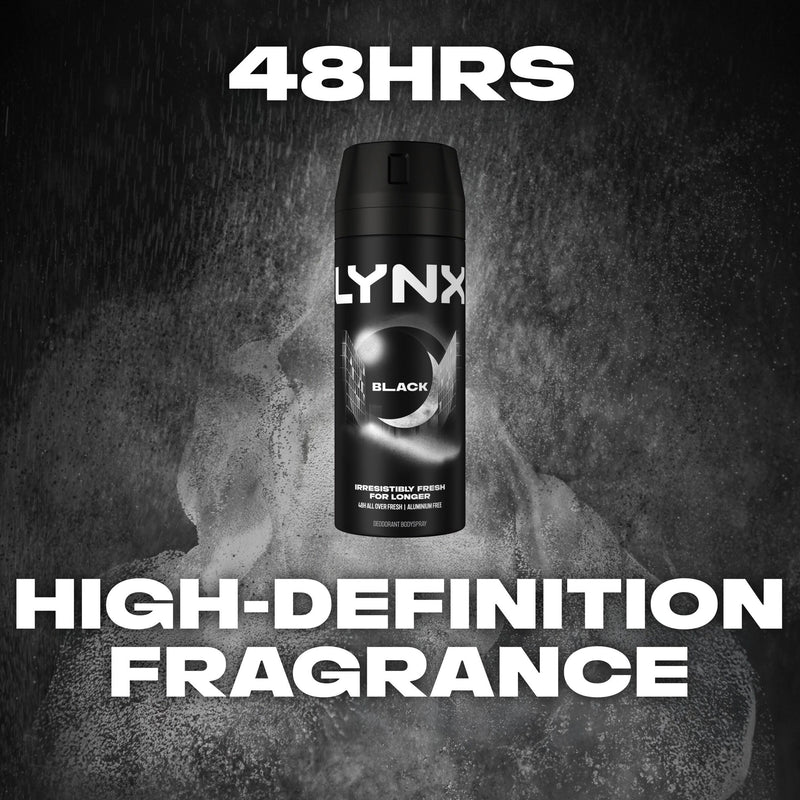 Lynx Black deodorant body spray 150ml (British brand)