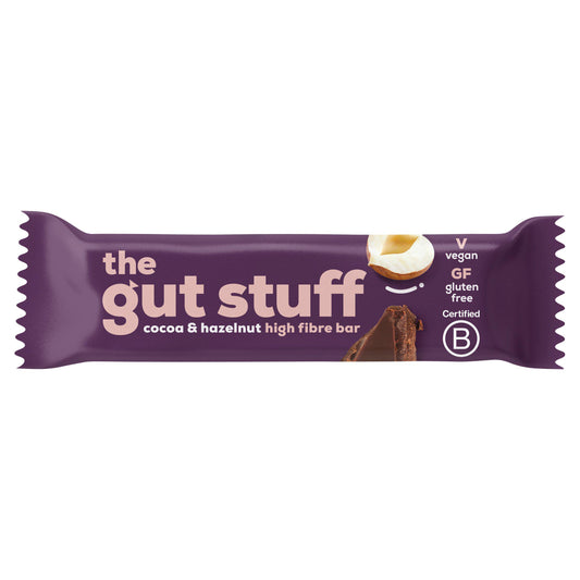 The Gut Stuff Cocoa & Hazelnut High Fibre Bar 35g GOODS Sainsburys   