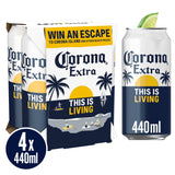Corona Extra lager beer 4x440ml cans - British product