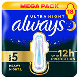 Always Ultra night pads size 5 18 count (British brand)