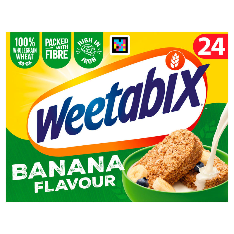 Weetabix banana flavour cereal pack 24 biscuits, UK version
