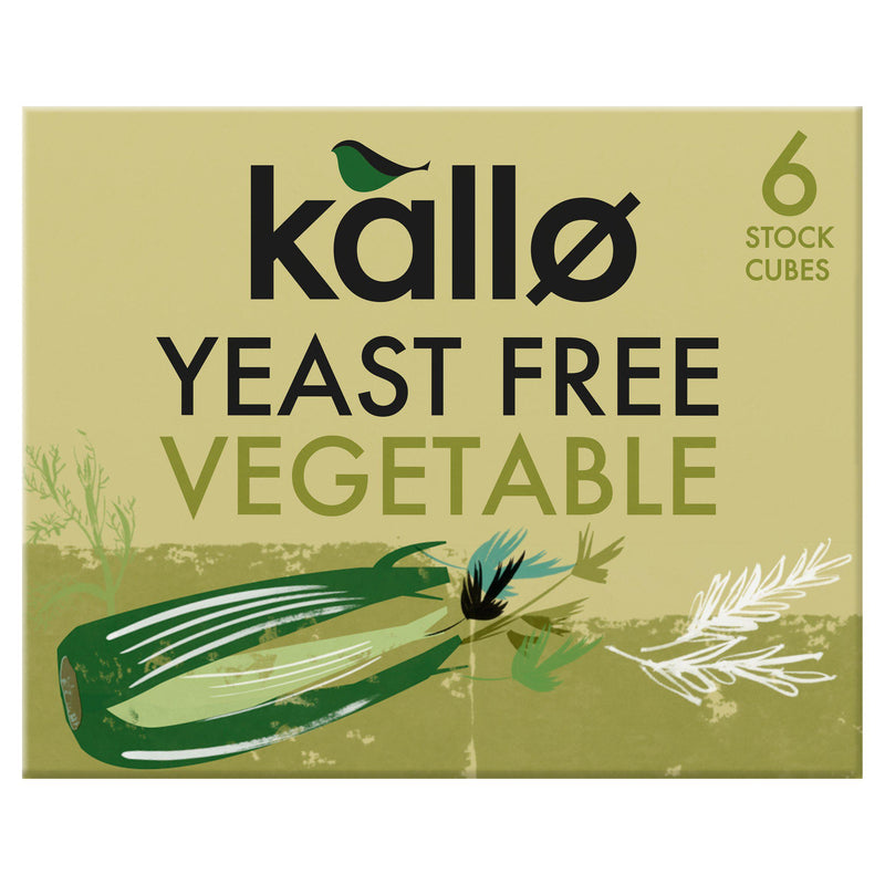 Kallo yeast free vegetable stock cubes 6x11g (British brand)