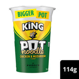 Sainsburys Pot Noodle King Pot Chicken & Mushroom Instant Noodles 114g- Buy online at McGrocer