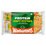 Warburtons protein soft pittas high fibre pack of four (British brand)
