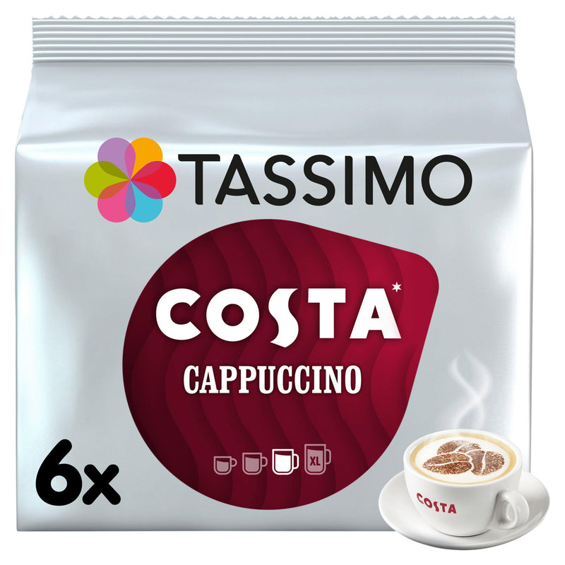 Tassimo Costa cappuccino coffee pods 6 pack, UK version