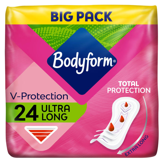 Bodyform Cour V Ultra Long Sanitary Towels x24 GOODS Sainsburys   