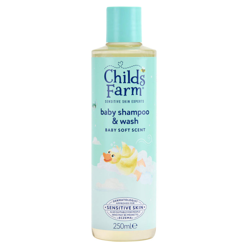 Childs Farm baby shampoo and body wash soft scent 250ml, UK version