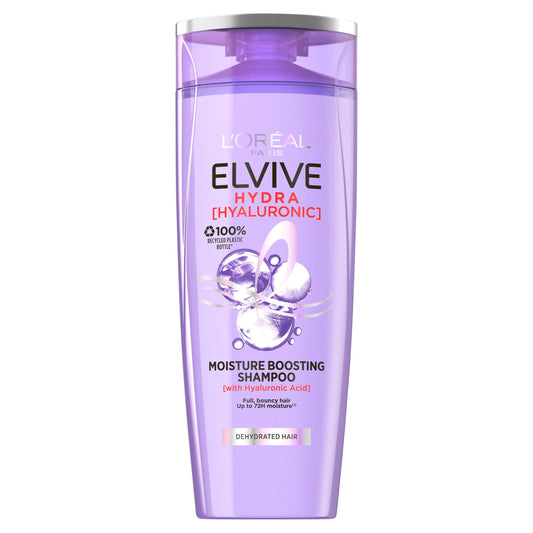L'Oreal Elvive Hydra Hyaluronic Acid Shampoo Moisturiser for Dehydrated Hair 250ml GOODS Sainsburys   