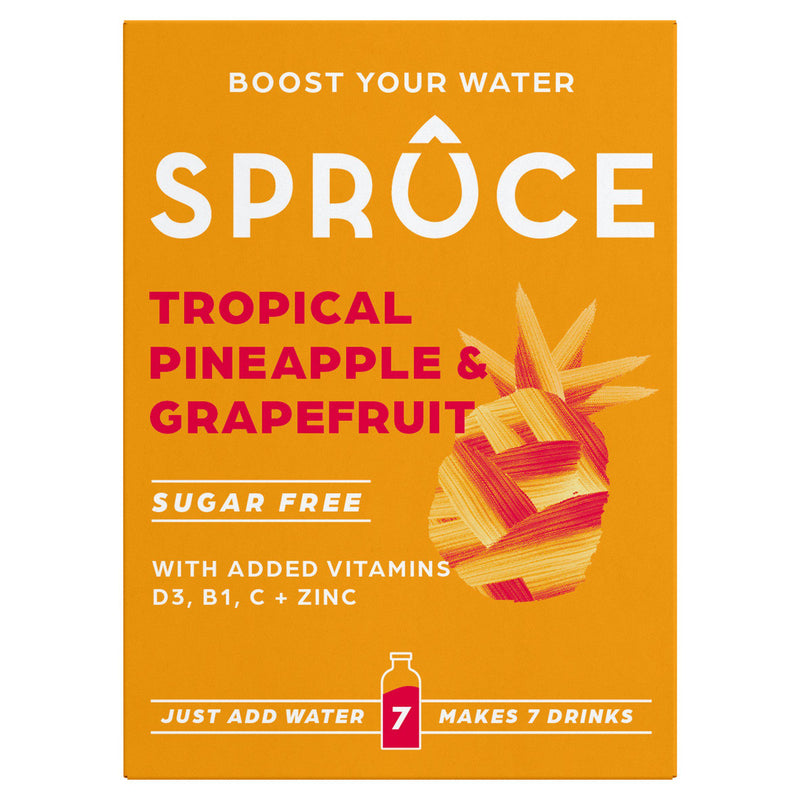 Pineapple & Grapefruit Fruit Powder with Vitamins, 7 Sachets, 12g Each