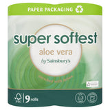 Sainsbury's Super Soft toilet tissue aloe vera 9 rolls, imported from the UK