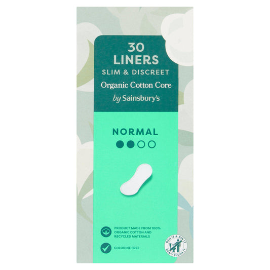 Sainsbury's Organic Cotton Liners Normal x30 GOODS Sainsburys   