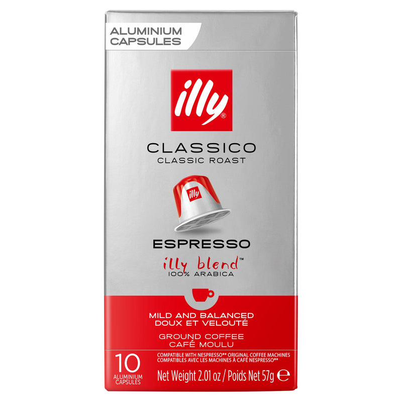 Illy Classico Roast aluminium coffee capsules x10 - British product