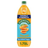 Robinsons double strength orange squash 1.75L, imported from the UK