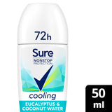 Sainsburys Sure Women Nonstop Protection Eucalyptus & Coconut Water Antiperspirant Roll On Deodorant 50ml- Buy online at McGrocer