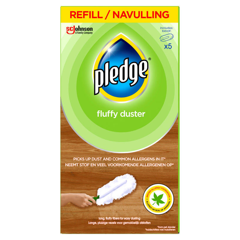 Pledge fluffy duster refill pack of 5 (British brand)