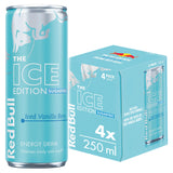 Sainsburys Red Bull Energy Drink Sugar Free Iced Vanilla Berry Ice Edition 4 x 250ml- Buy online at McGrocer