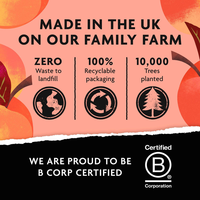 Belvoir Farm non-alcoholic Peach Bellini mocktail (British brand)