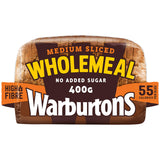 Sainsburys Warburtons Medium Sliced Wholemeal Bread 400g- Buy online at McGrocer