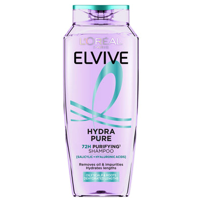 Sainsburys L'Oréal Paris Elvive Hydra Pure 72H Purifying Shampoo for Oily Scalp & Dehydrated Lengths 250ml- Buy online at McGrocer