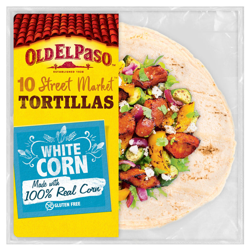 Old El Paso gluten free corn tortilla wraps, imported from the UK
