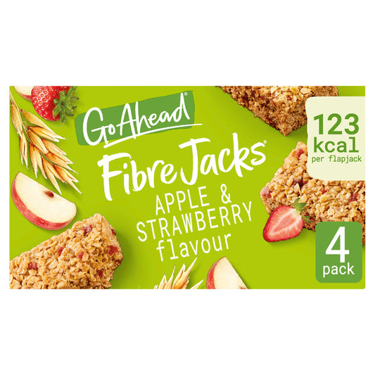 Go Ahead Fibrejacks Apple & Strawberry Snack Bars Multipack 4x29.7g GOODS Sainsburys   