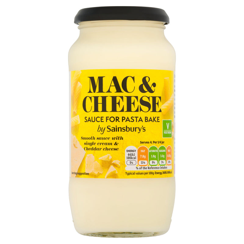 Sainsbury's macaroni cheese pasta bake sauce 485g (British brand)