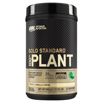 Sainsburys Optimum Nutrition Gold Standard 100% Plant Protein Powder French Vanilla Creme Flavour 21 Servings 684g- Buy online at McGrocer