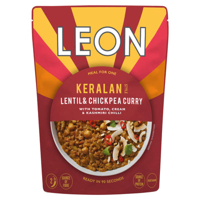 Sainsburys Leon Keralan Style Lentil & Chickpea Curry Microwave Meal 250g- Buy online at McGrocer