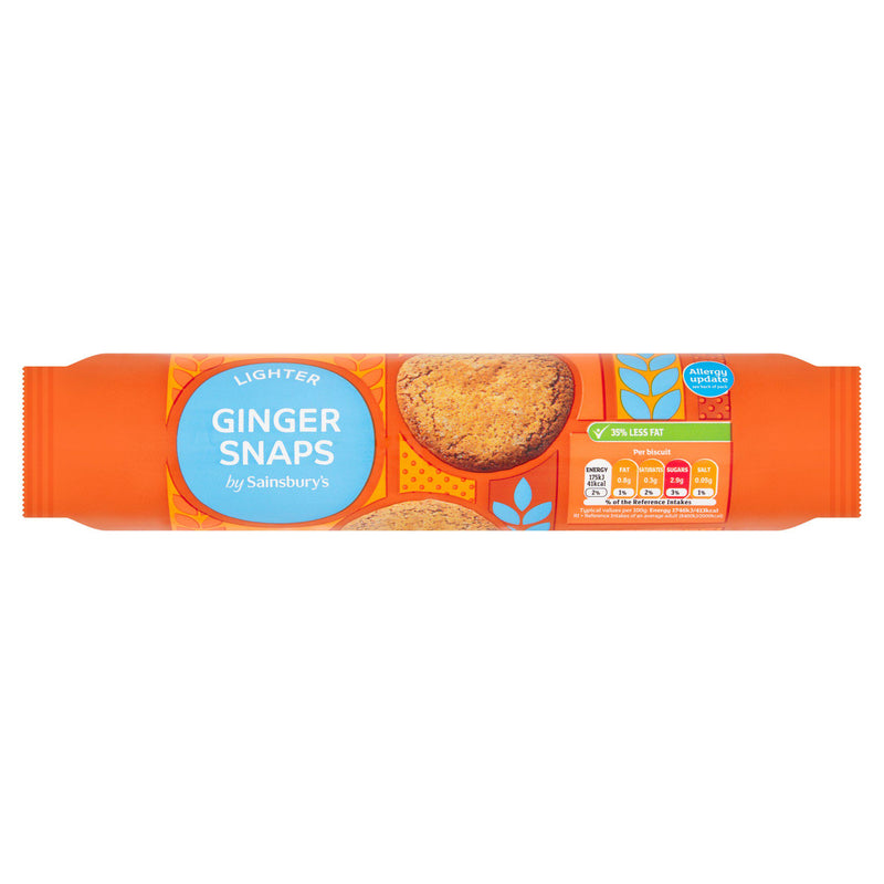 Sainsbury's lighter ginger snaps 250g, UK version