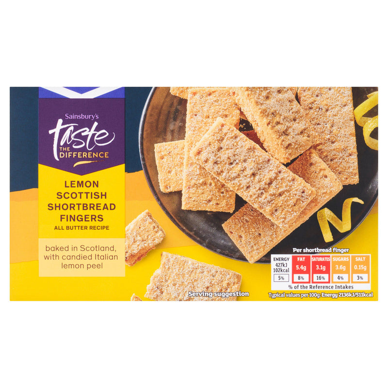 Sainsbury's lemon shortbread fingers 160g - British product