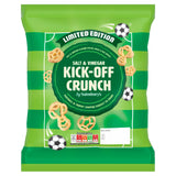 Sainsbury's salt and vinegar Kick Off Crunch crisps 100g, imported from the UK